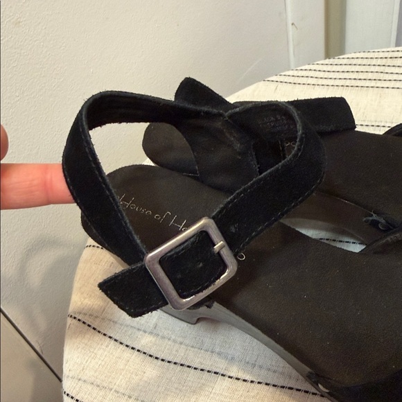 House of Harlow Black Suede Women's Clogs - Picture 6 of 9